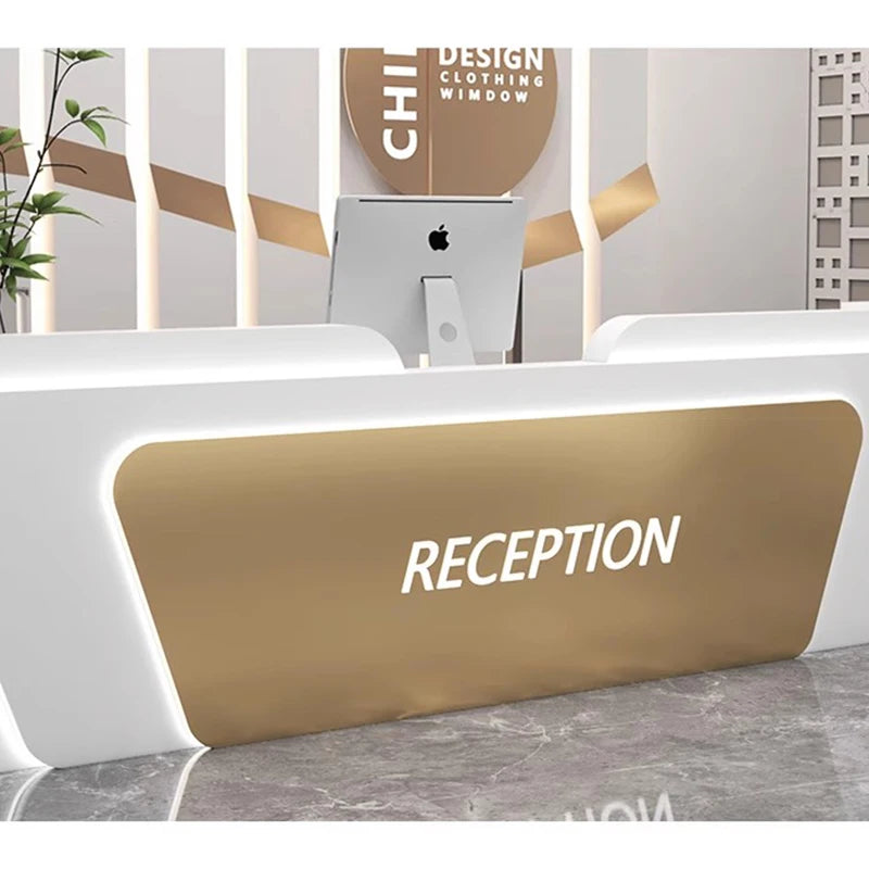Italian Minimalist Checkout Counter Nordic Luxury Beauty Salon Medical Reception Desks Training Institution Office Furniture FYR