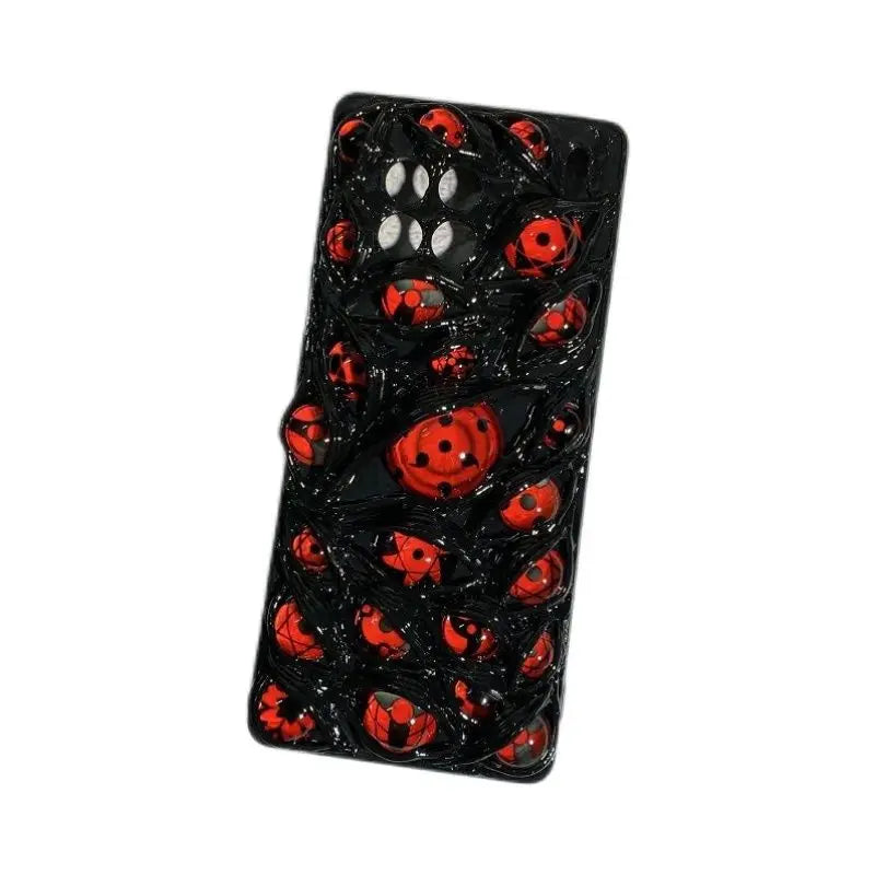 Naruto peripheral Sasuke Sharingan Itachiiiphone16proamx mobile phone case animation handmade luminous Sasuke mobile phone case