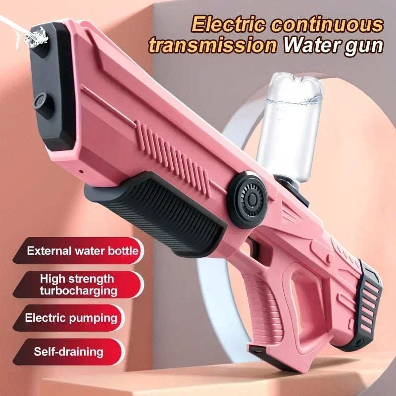 Electric Automatic Water Storage Gun Toys Portable Children Summer Beach Outdoor Fight Fantasy Spray Gun Toys Boy Kid Adult Game