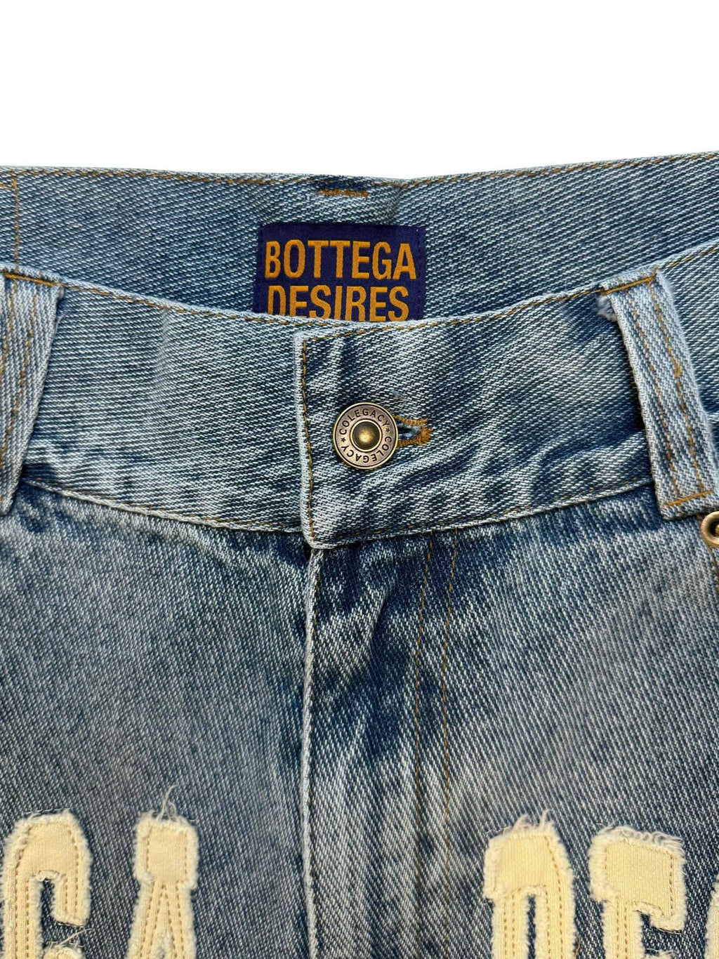 Bottega Desire Y2K New Cowboy Skateboard Shorts Cartoon Embroidery Men And Women Loose Jeans Wide-Leg Pants Hip-Hop Street Jeans