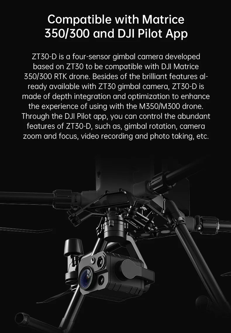 SIYI ZT30 AI 180x Quad-Light Pod Hybrid Light Varying Wide-Angle PTZ Mapping Four Sensors UAVs UGVs Drone Accessories DIY Camera