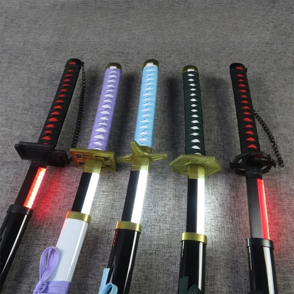 Luminous Bleach Katana Led Light Rukia Sword Anime Ichigo Cosplay Prop Ninja Knife Real Japanese Katana Bright Samurai Sabre Toy