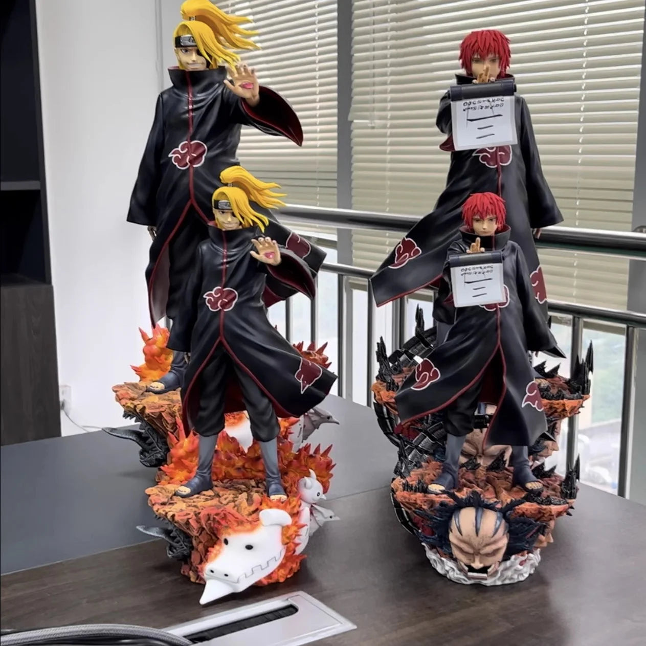 1/6 Naruto Sasori Deidara Akatsuki Peripheral Anime Figure Resin Standing Posture Statue Decorate Ornaments Birthday Gift Toys