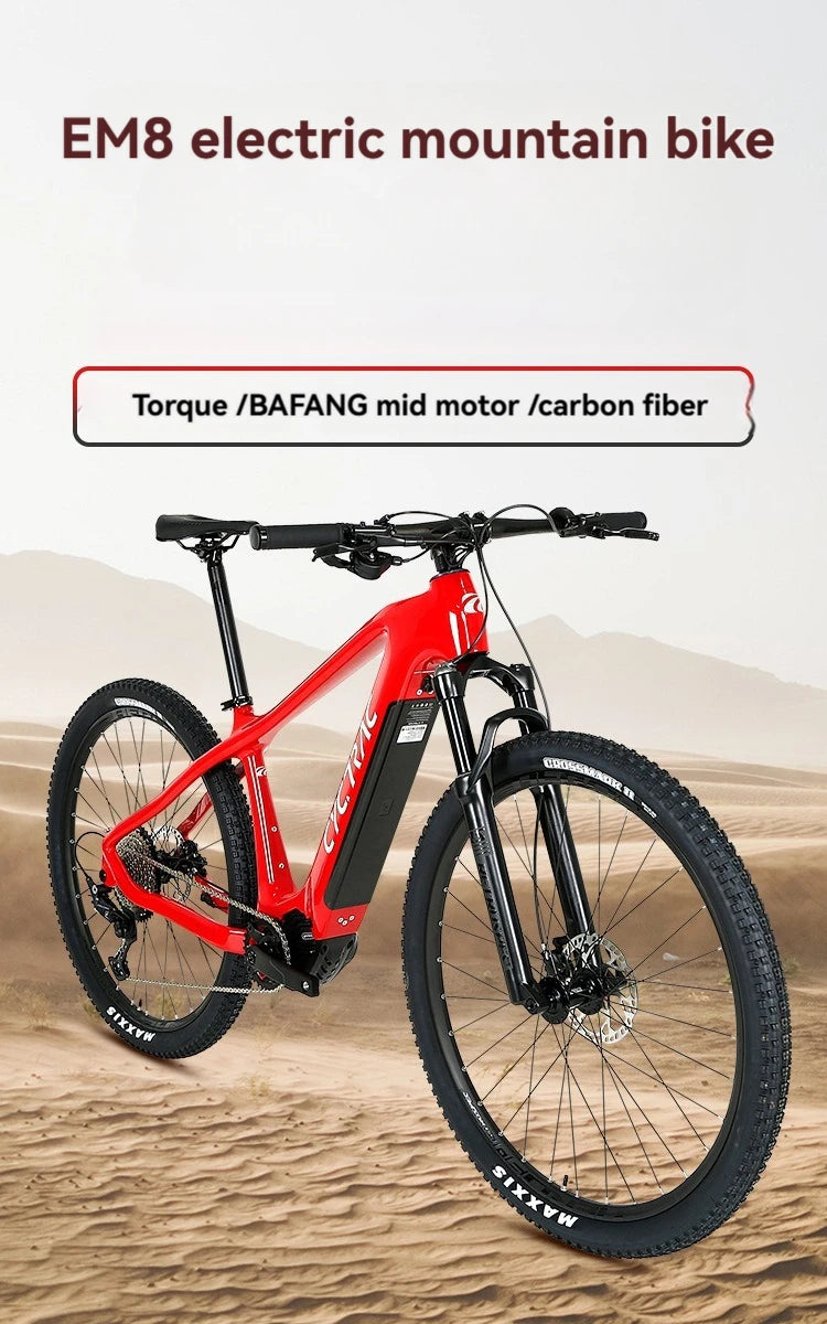 Top Quality Carbon Electric Bike Bafang M510 Mid Motor 250W Mountain Bicycle 29 Inch EMTB With Hidden Battery For Men
