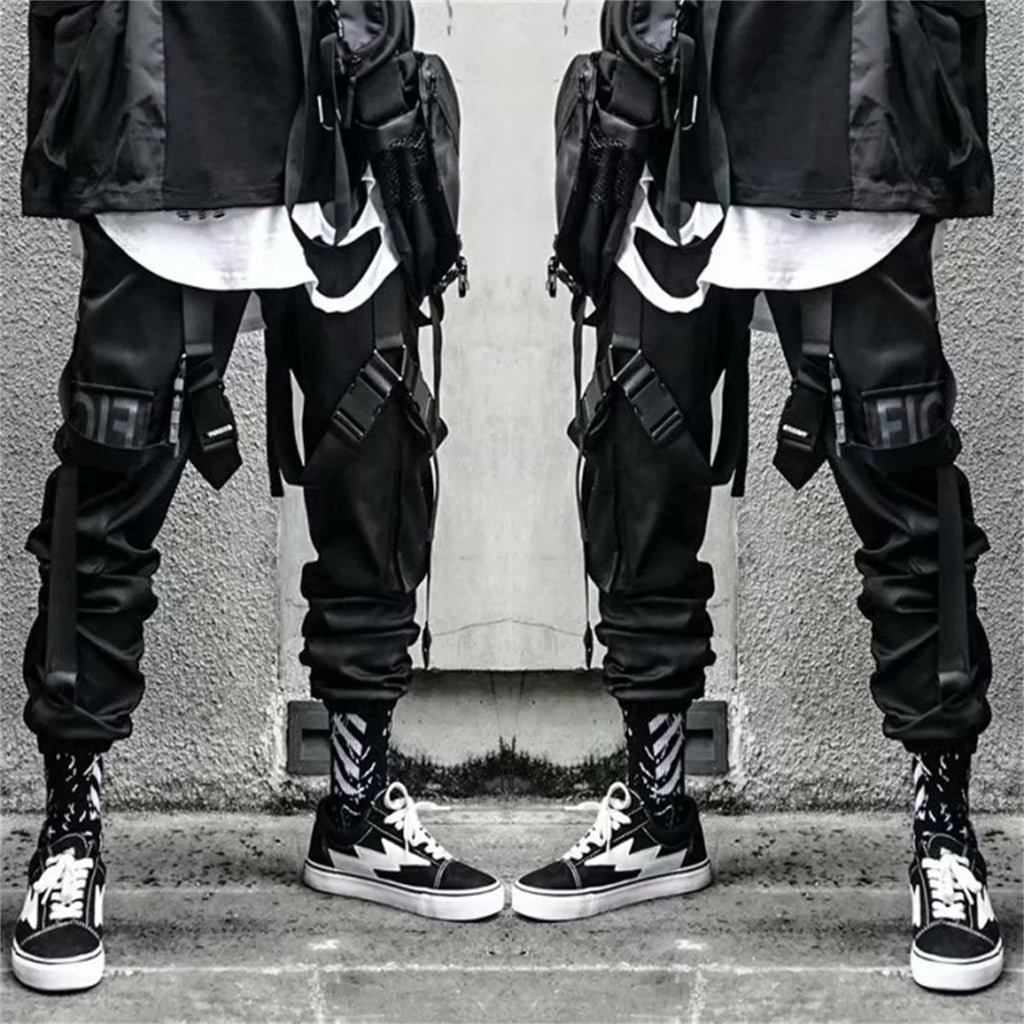 Techwear Cargo Pants Men Y2k Clothes Gothic Punk Harajuku Anime Streetwear Joggers Men's Pants Military Casual Harem Pants
