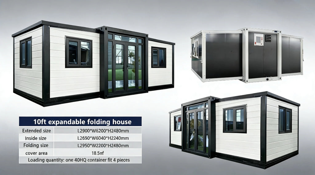 Made in China 30ft Waterproof Folding House Outdoor Garden House 2-3 Bedroom Modular Container House