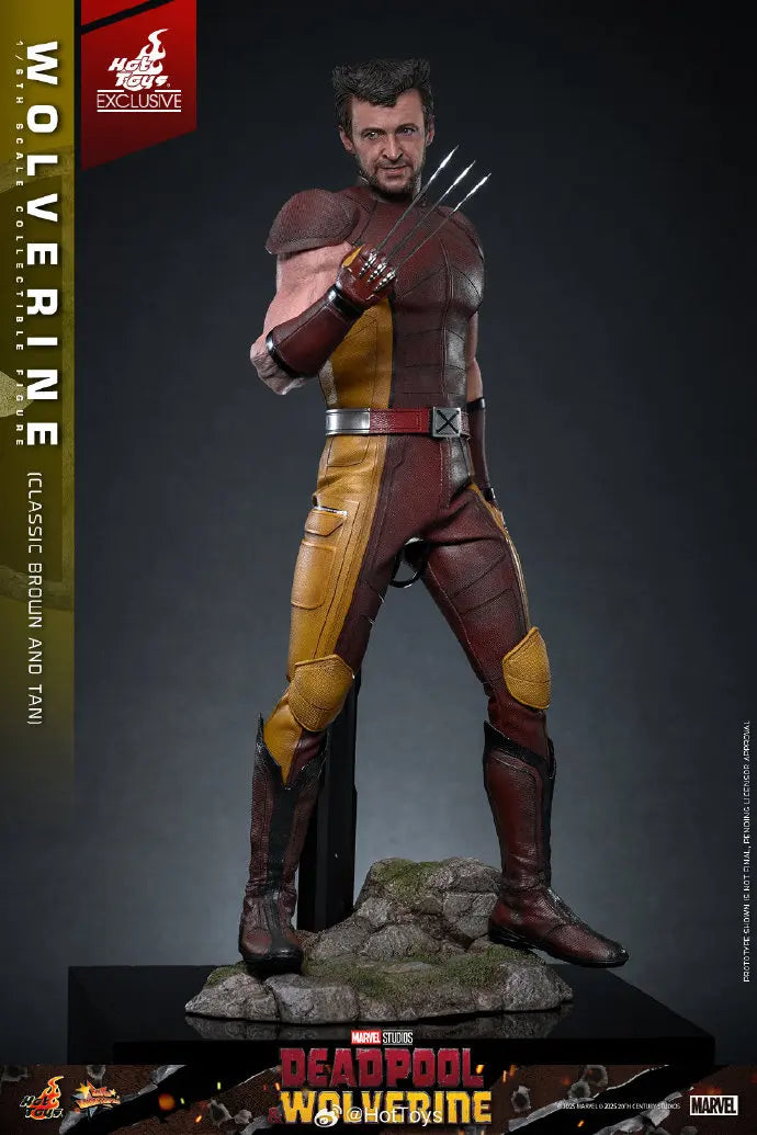 In Stock HotToys MMS831 Wolverine Classic Brown and Tan 1/6 Soldier Figure Animation Action Figure Toy Gift Model Collection