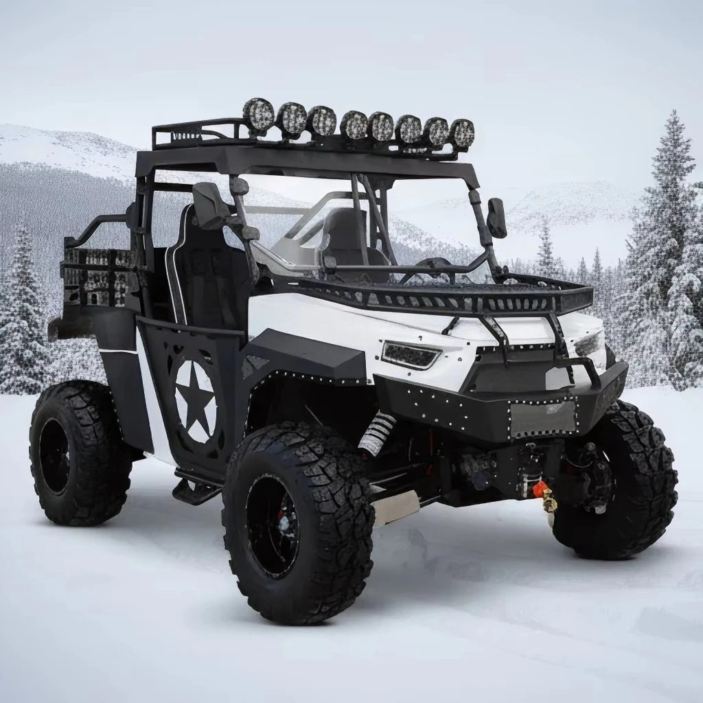 SXLL  Powerful four-wheel drive utility vehicle: axle-drive four-stroke engine with all-terrain suspension