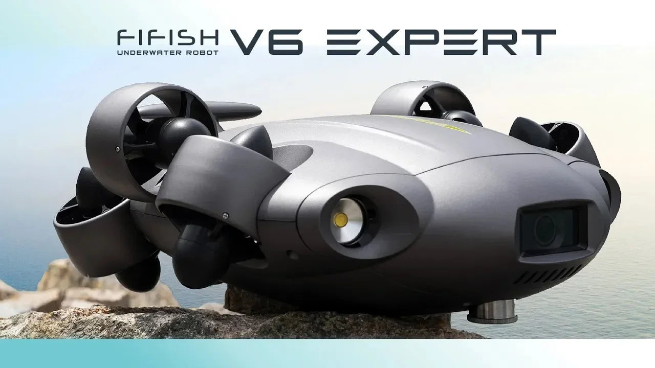 FIFISH V6E M200 Underwater Drone with Industrial Case  AI Vision Lock Portable ROV 6 Hours Underwater Robot with 4K Camera