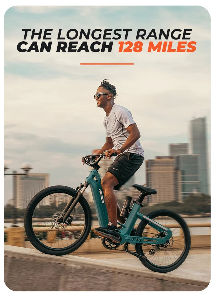 Dual battery 900W Carbon fiber frame E-bike 48V 19.2AH 26" E-Mountain Bike City