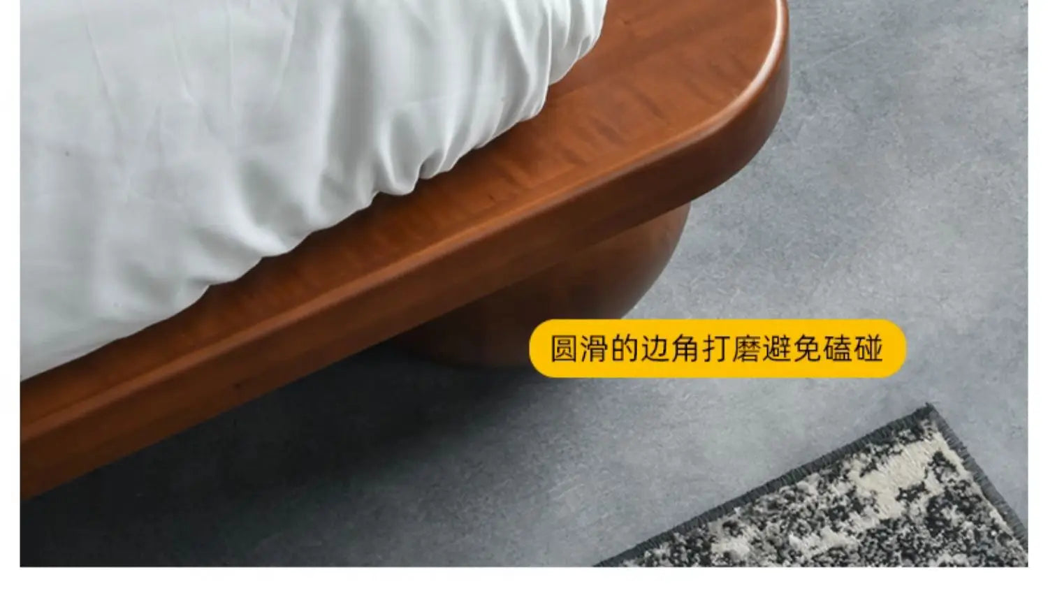 European Headboard Bed Frame Double Wood Elegant Nightstands Twin Bed Frame Queen Size Full Cama Moderno Lujo Home Furniture