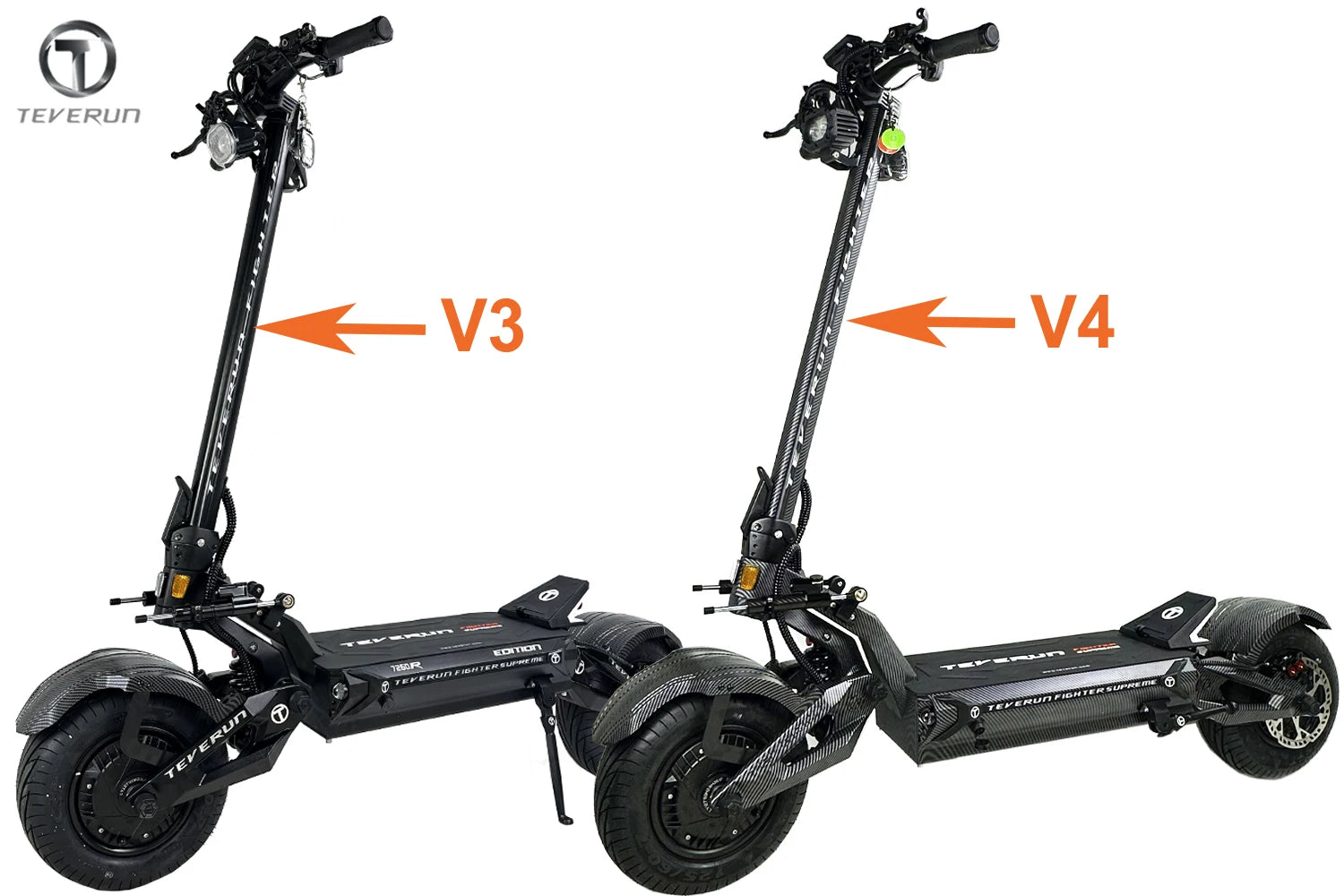 Original Teverun Fighter 7260R 72V 60Ah V4 Peak Power 15000W Motor With GPS PKE Max Speed 120KM/H n Electric Scooter