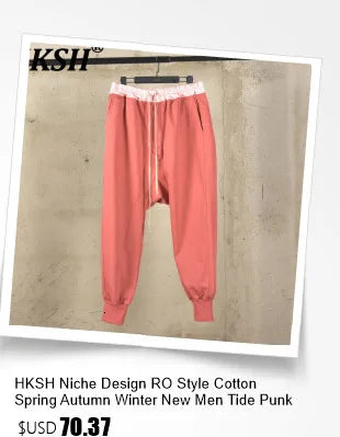 HKSH Original Niche Design Spring Summer Men Floral Casual Pants Simple Light Luxury Waste Land Women Chic Ins Punk Vibe HK22699