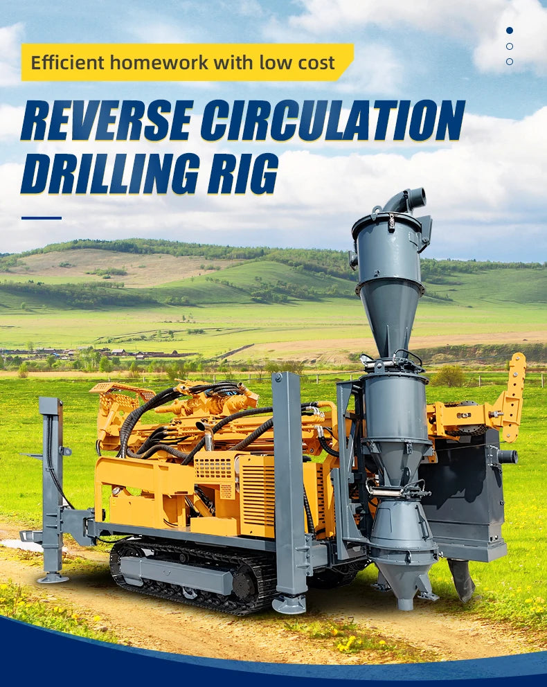 Diesel Reverse Circulation Drilling Rig RC Borehole Drill Machine 600m for Mining Exploration High Efficiency
