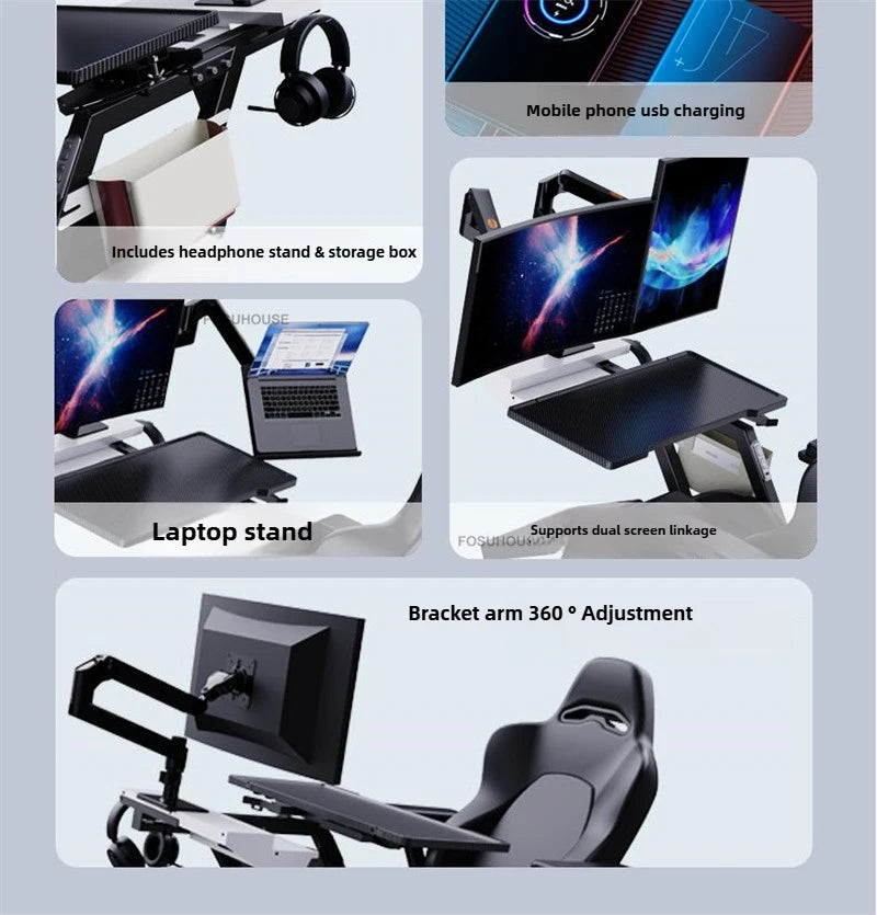 Office Chairs Zero Gravity Notebook Cockpit Gaming Chair Multifunctional Comfortable Computer Chair Lazy Cockpit Integrated