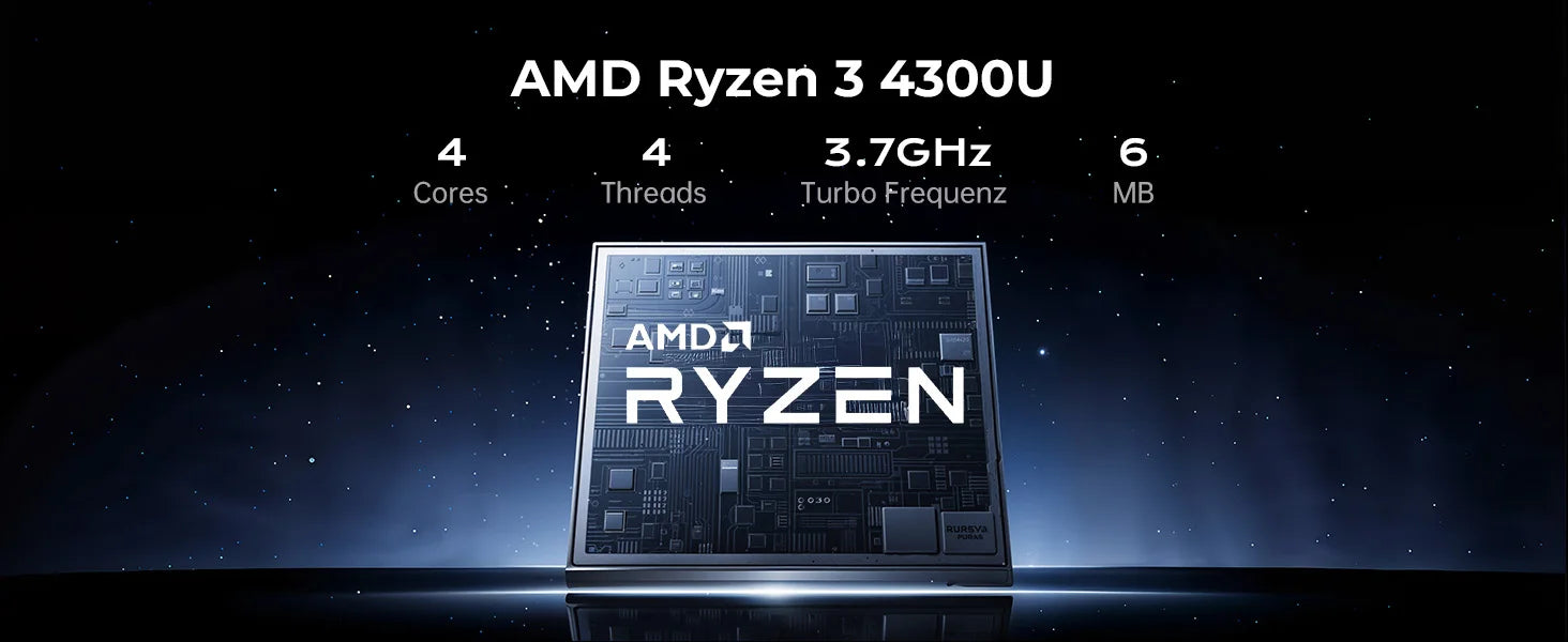 ACEMAGIC 15.6/17.3" Laptop AMD Ryzen 3 4300U, 16GB RAM 512GB SSD Windows 11 WiFi HDMI USB-C Large Screen & Upgradable Storage