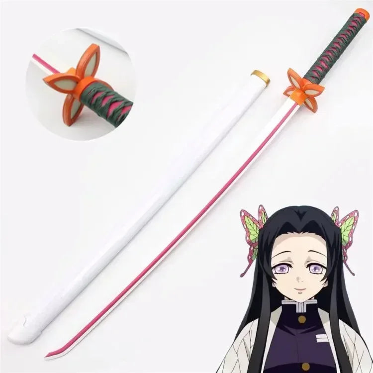 104cm Japanese Katana Samurai Sword Accessory Demon Slayer Katana Tanjirou Sword Kimetsu No Yaiba Iron Ninja Knife Cosplay Toy