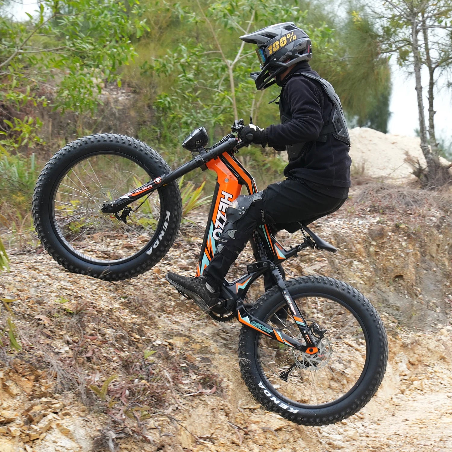 HEZZO K9 Ebike 1000W 52V Middrive Ebike 52V 21Ah Battery 160N.m Oil Brakes Power-Off Protection Off-Road Powerful Electric Bike