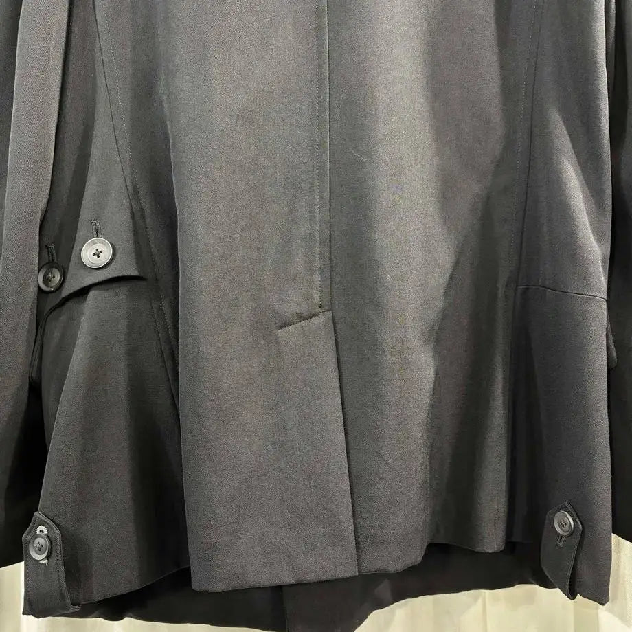 TOP-YAMAMOTO ® Dark Style Double-Police Jacket - Loose Fit Design for Men and Women, With a Unique and Unconventional Look