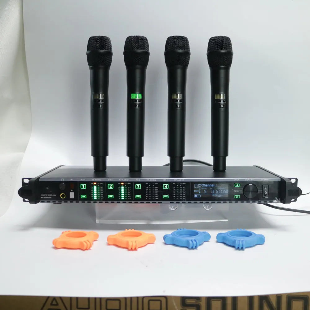 KSM9 4xBeta58 Handheld Wireless Microphone AD4Q UHF System 4x100 Channel Stage School Chapel Karaoke Sing Vocal Set