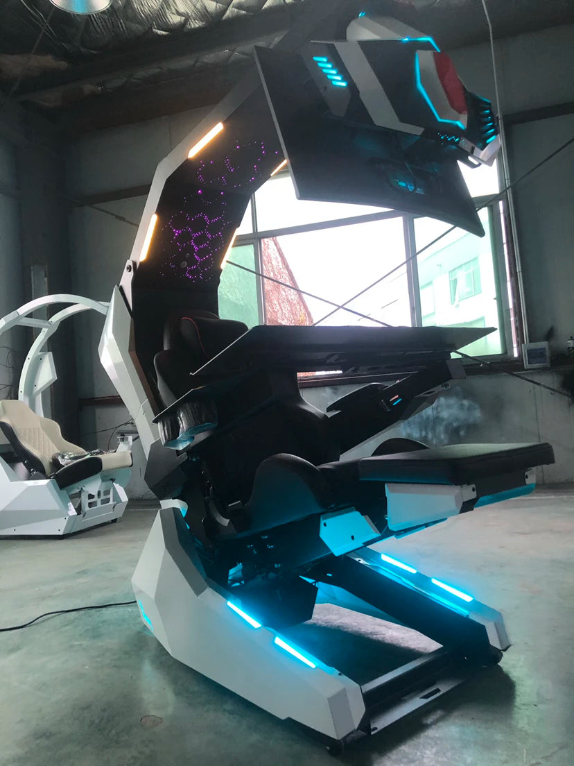 Imperator R1 Pro Recline zero Gravity Gaming Cockpit Massage Speaker Monitor Adjustable RGB Chair Workstation Computer Cockpit