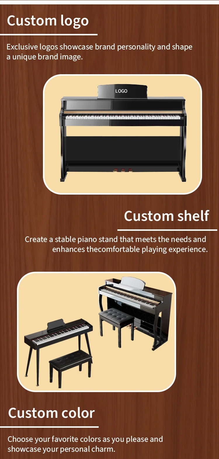 Music Keyboard Digital Piano 88 Weighted Key Professional Electronic Piano 88 Key Price Piano For Sale Home Studio Stage
