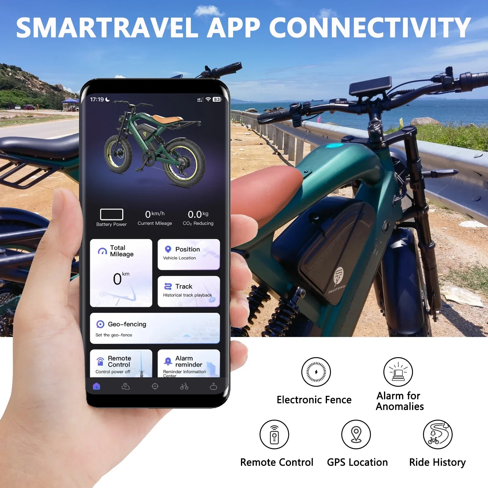 Snow Electric Bicycle 1200W Motor 48V20AH Battery 20*4.0 Tires Mountain Electric Bike 52KM/H Urban E-Bike electric motorcycle