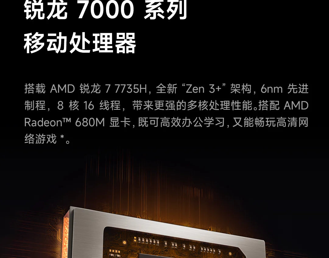 REDMI Book 16 2025 AMD R7-7735H 16GB+512GB 16inch FHD 60Hz Screen Silver