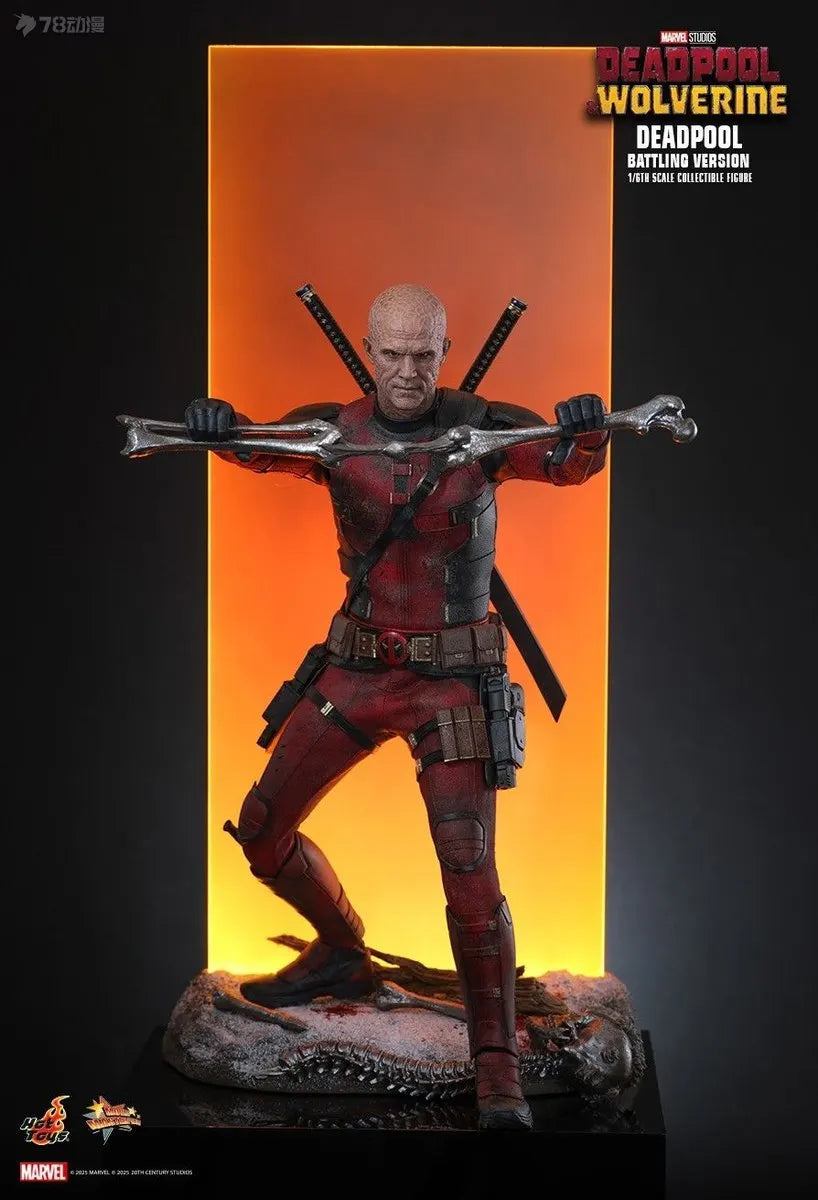 In Stock HOT TOYS MMS782 Deadpool BATTLING VERSION 1/6 Movable Model Collection Toys HT MMS 782 Deadpool & Wolverine Wade
