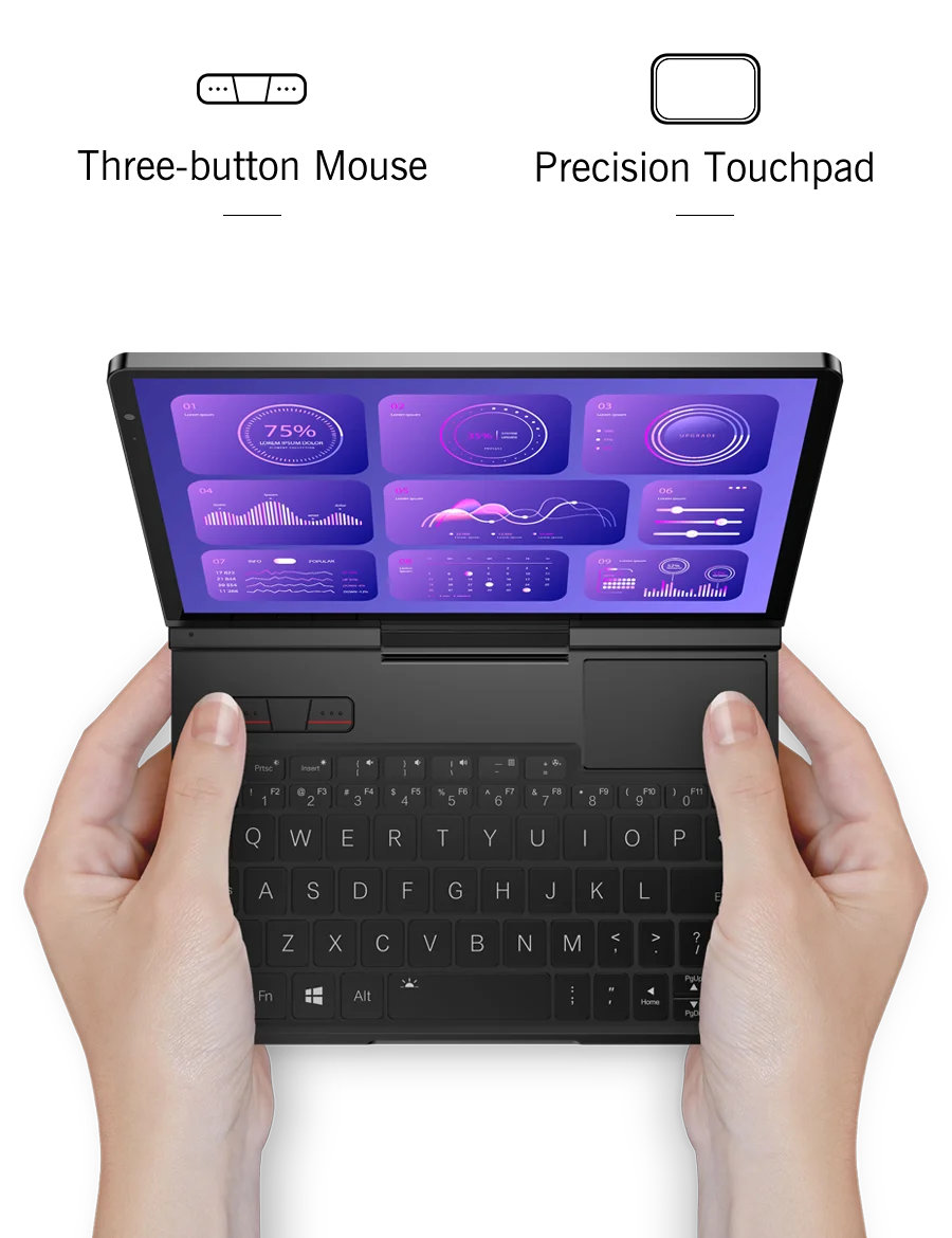 2025 NEW Original GPD Pocket 4 Laptop AMD AI 9 HX 370 32GB DDR5 2TB NVMe 8.8-inch Mini Portable Gaming Notebook Office Study PC