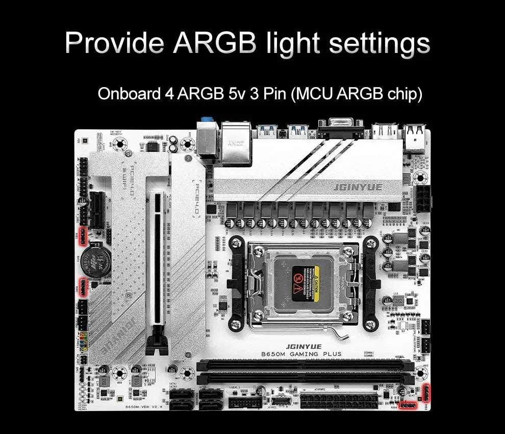B650 Diy Gaming Computer Motherboard Kit R5 7600X R5 9600X CPU And 2*16GB 6000Mhz DDR5 RAM Support SATA3.0 B650M GAMING PLUS