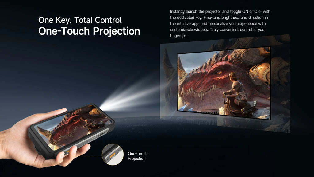 Ulefone Armor 34 Pro Plus 5G AI Rugged Phone  6.95" 25500mAh 32GB+512GB Built-in Projector 120Hz NFC Dimensity 7400X Smartphone