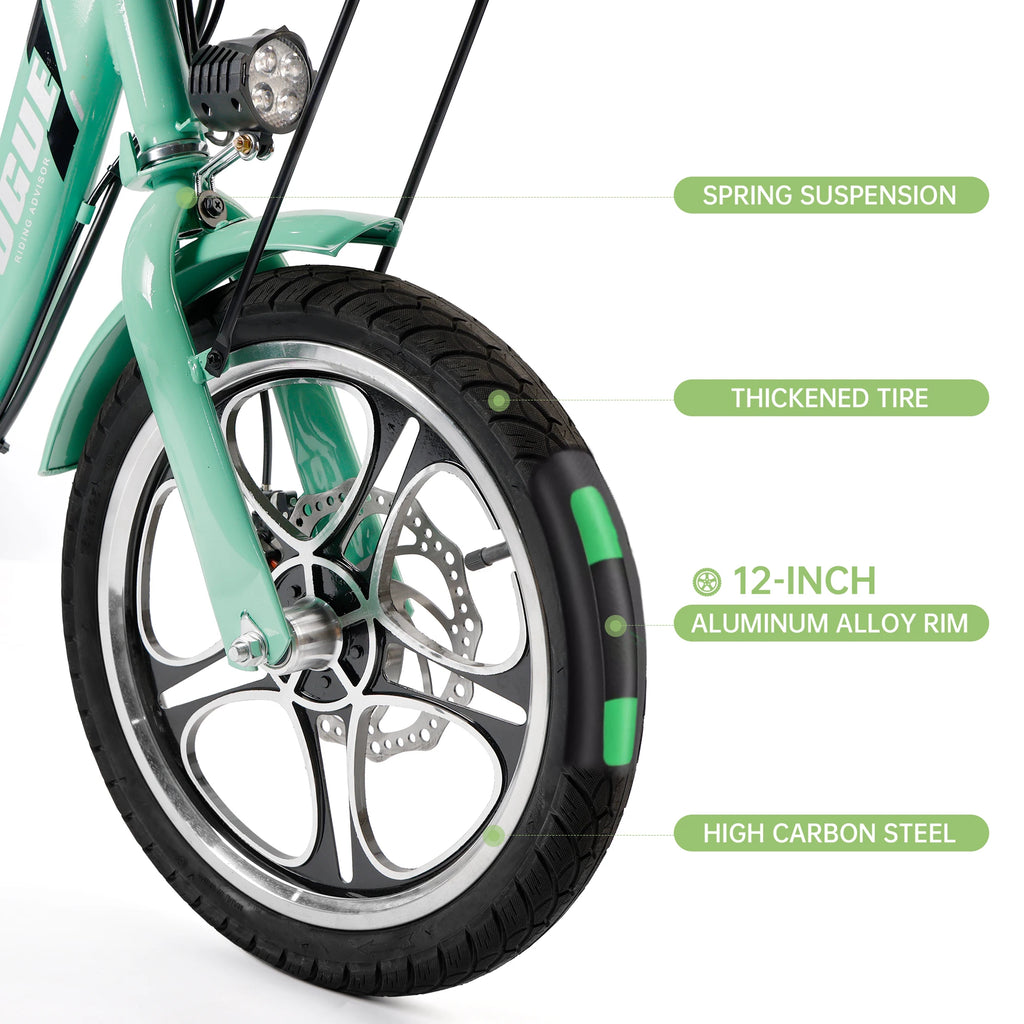 Artudatech 400W 48V 12A Elder Electric folding tricycle for Adults 3 wheel e-trike Bike with Rear Seat