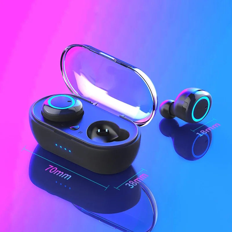 Y50 TWS Wireless Bluetooth Headset Bluetooth Headphones Gaming Headset Microphone in-ear Wireless Earbuds for Xiaomi Earphones