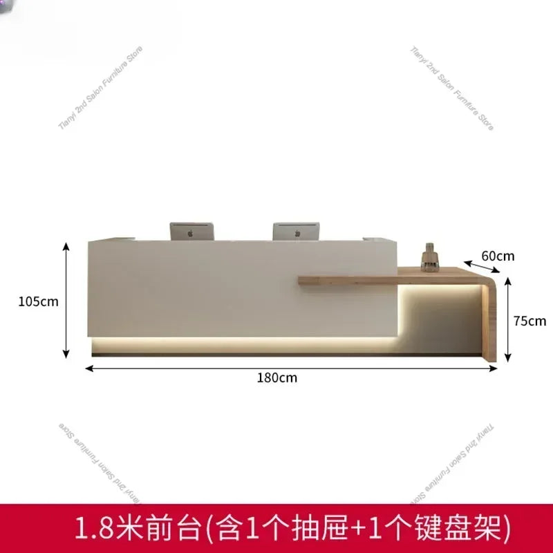 Italian Style Clothing Shop Reception Desks Hotel Luxury Beauty Salon Reception Desks Simplicity Office Furniture Recepce HBRD