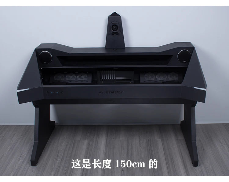 Computer chassis integrated table fully transparent water-cooled large chassis special-shaped computer table e-sports table