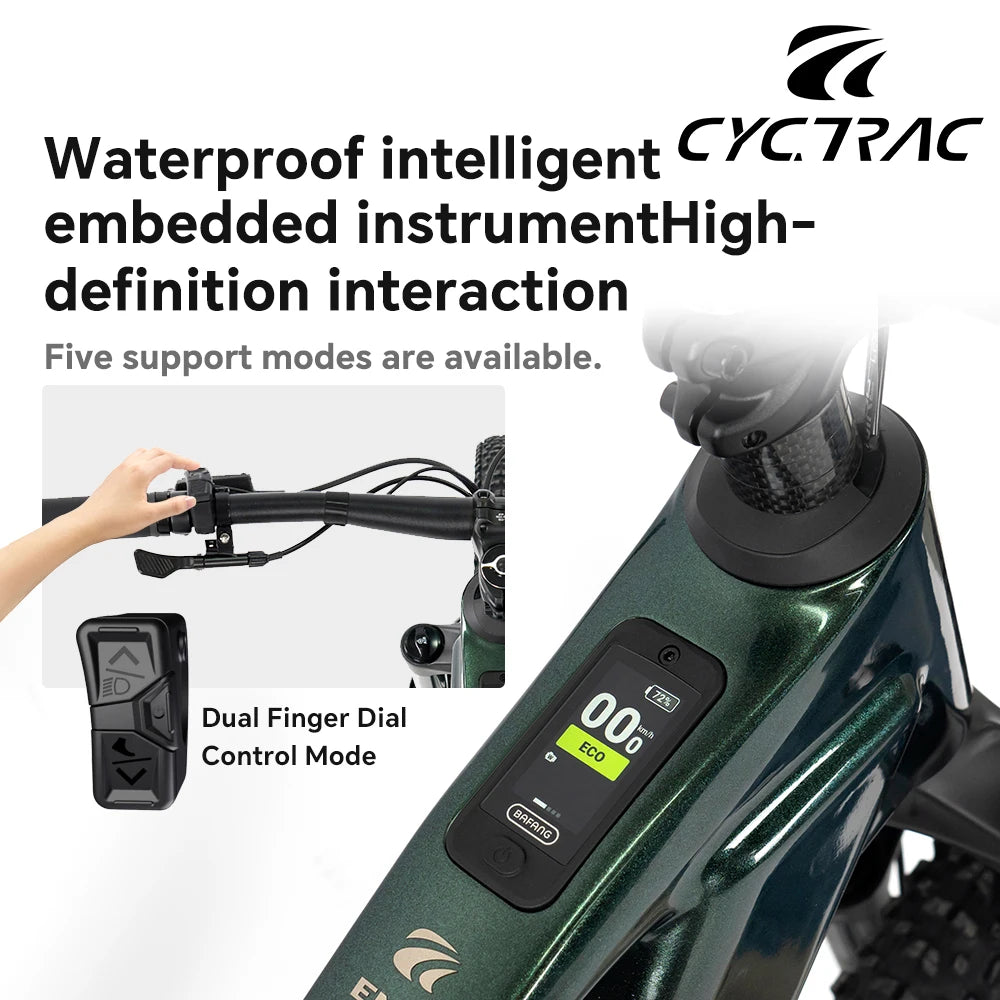 TWITTER EM19 Carbon FiberElectric assistance Bike 250W36V/48VNew21700Battery E-bike M6100 12S Adult All-Terrain Electric Bicycle