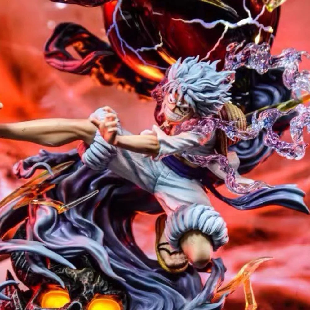 One Piece Gear 5 Luffy Nika Anime Figure 32cm PVC Statue Big Punch Pose Premium Collectible Model Limited Display Gift for Fans