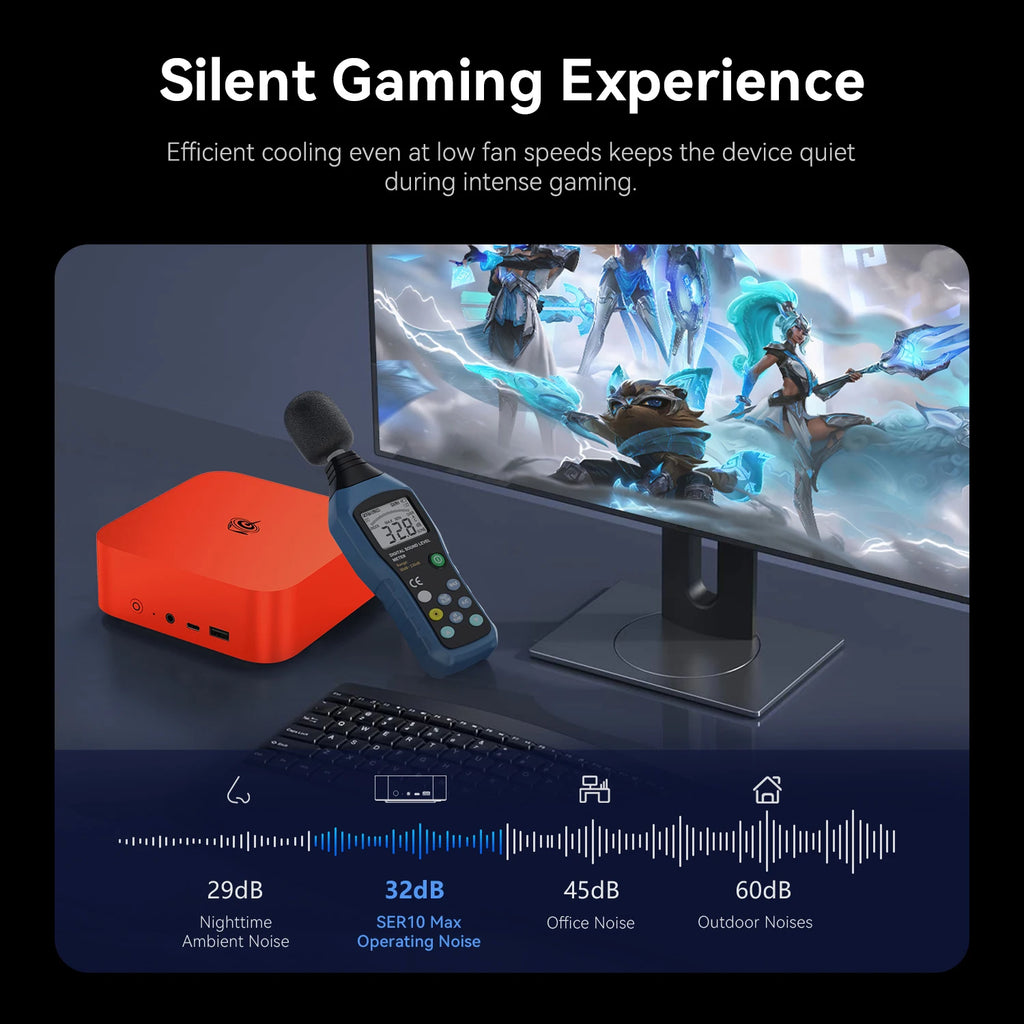 Beelink SER10 Max Mini PC AMD Ryzen AI9 HX 470 12C 24T 86TOPS Radeon 890M Gaming Desktop USB4 4K 240Hz 10G LAN AI PC 3Y Warranty