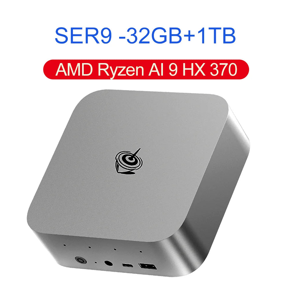 Beelink SER9 PRO AMD Ryzen AI 9 HX370 Powerful AI PC DDR5 Mini Gaming PC Windows 11 PRO NVME PCIe4.0 SSD Desktop Computer