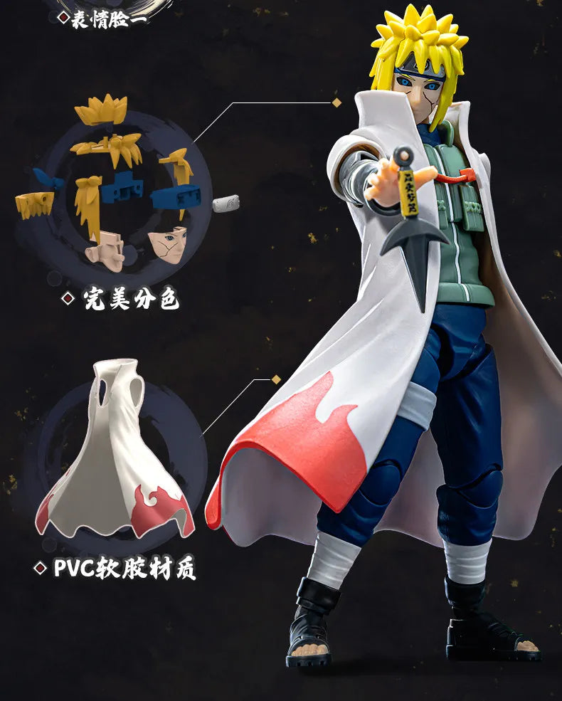 Blokees Naruto Action Figures Naruto Uzumaki Kurama Sasuke Uchiha Minato Namikaze Assembly Model Champion Class Anime Toys Gift