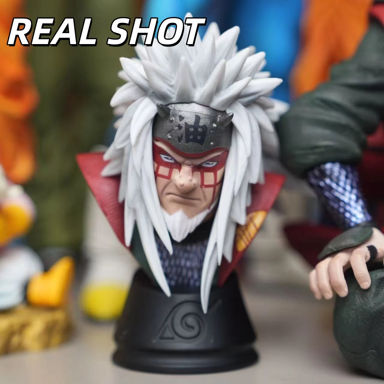 【HY STUDIO】Jiraiya Figure Sitting Pose Naruto Shippuden Anime Model Statue Collectible Toy Gift for Fans Decoration