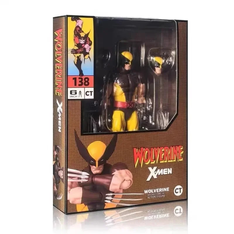 Original Ct Toys Wolverine Action Figure Deadpool Mafex 096 Figure Mafex 138 X Men Comic Version Figurine Collection Model Toys