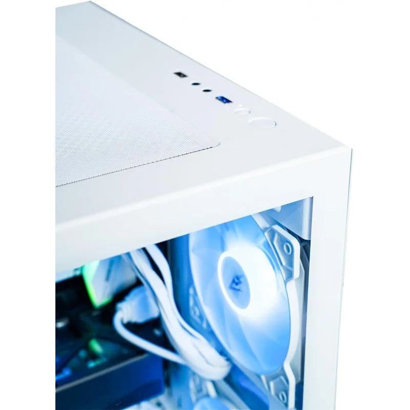 Gaming PC i5-12400F, RTX 3050, 16GB RAM, 500GB SSD, 500W PSU, H610M-K Motherboard, 4-Fan RGB Case (White) (White, 500GB)