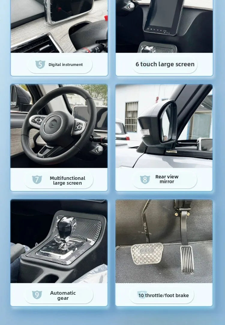 Four-wheeled electric vehicle household old man music adult women low-speed small transport car oil and electricity