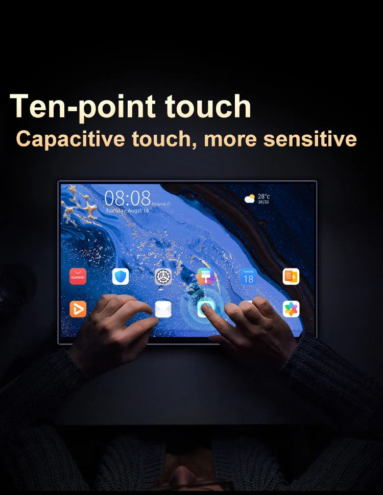 VCHANCE 15.6'' 4K OLED Portable Monitor Touchscreen 16:10 100%DCI-P3 Office Display for Mini PC Laptop Phone XBox Switch Macbook