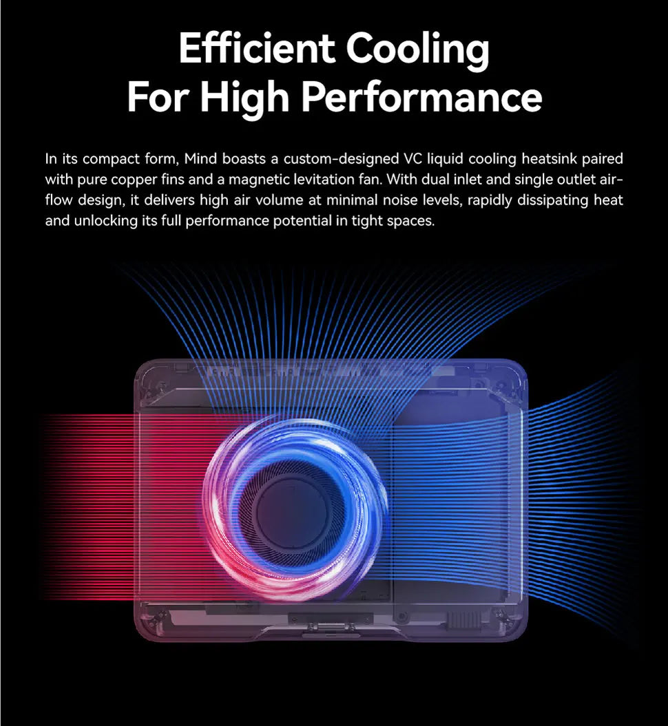 Khadas Mind 1 Mini PC, Intel Core i7-1360P 5.0GHz Micro Desktop Computer with 5.55Wh Standby Battery, 32GB+1TB WiFi 6E, BT5.3