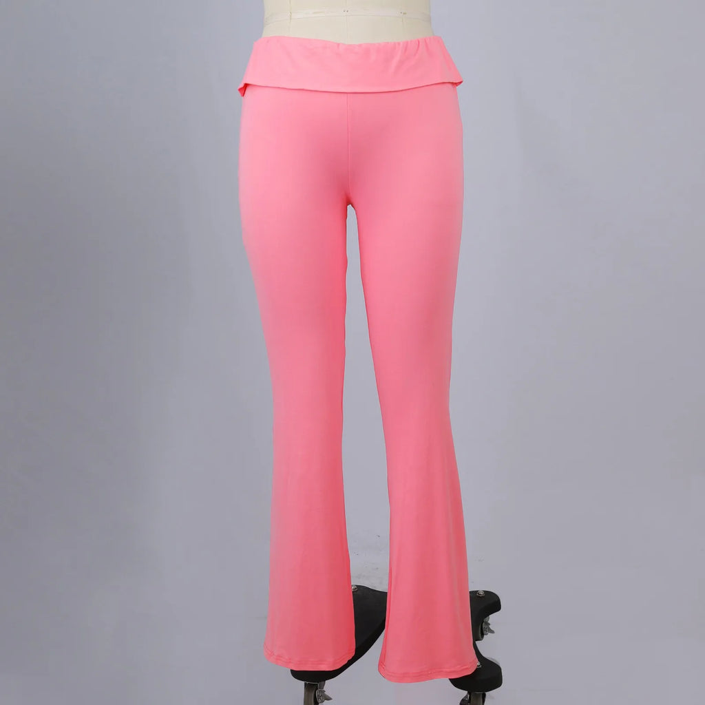 Women Flare Leggings High Waist Wide Leg Yoga Pants Seamless Fitness Workout Tights Gym Sports Trousers Casual Slimming Clothing