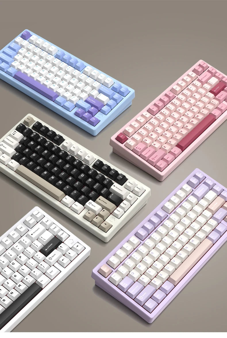 In Stock RAINY75 Mechanical Keyboard Hot-swap Aluminium Alloy Tri Mode RGB GASKET Gaming Keyboards Laptop Accessories custmgifts