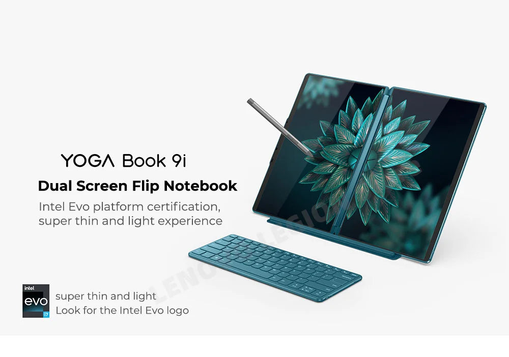 Lenovo YOGA Book 9i Laptop 13th Generation Core i7-1355U 16G 1T Intel Evo Platform 13.3-Inch 2.8K OLED Dual-screen Notebook